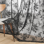 Cortinas Sheer Floral Grace