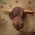 BOVINEART – Escultura de vaca de pared elegante en estilo rústico