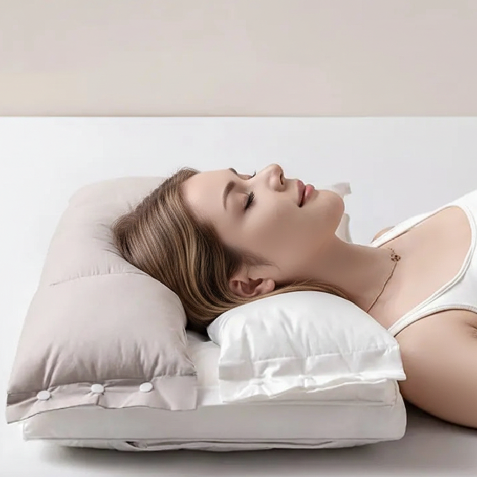 Almohada Ergonómica de Doble Capa para el Cuello