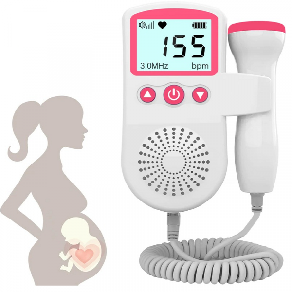 Escuchador de latidos prenatales para bebés - Monitor Doppler fetal portátil para futuras mamás