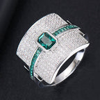 Anillo apilable de lujo de diseño Mónaco para mujeres
