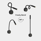 Lámpara de pared LED flexible moderna con interruptor para dormitorio y estudio - 1W/3W