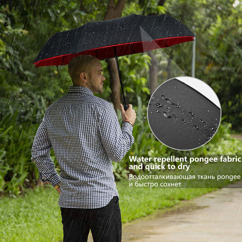 Paraguas Automático StormShield – Paraguas a Prueba de Viento con Mecanismo de Cierre Inverso