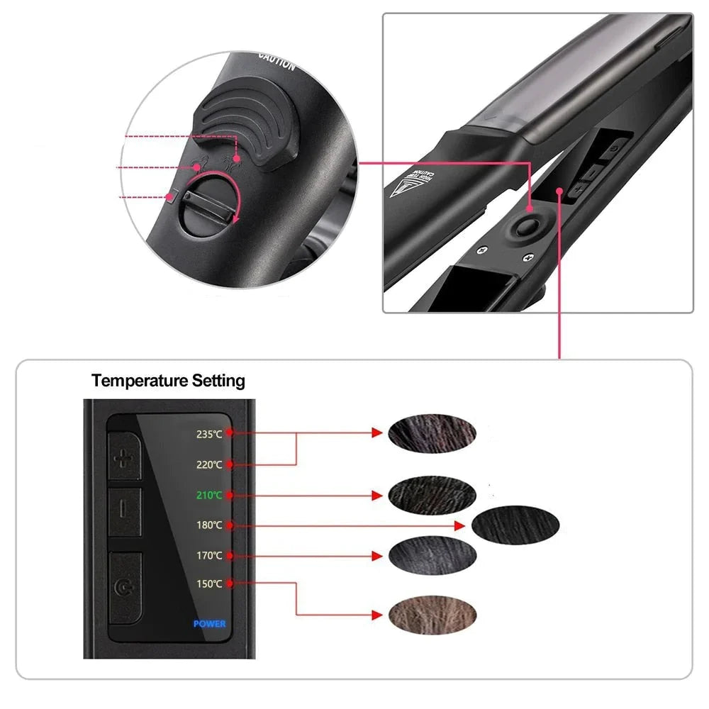 Plancha de Vapor Cerámica - Siempre cabello liso y perfecto