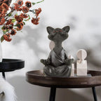 Figura de Gato Buda Meditante