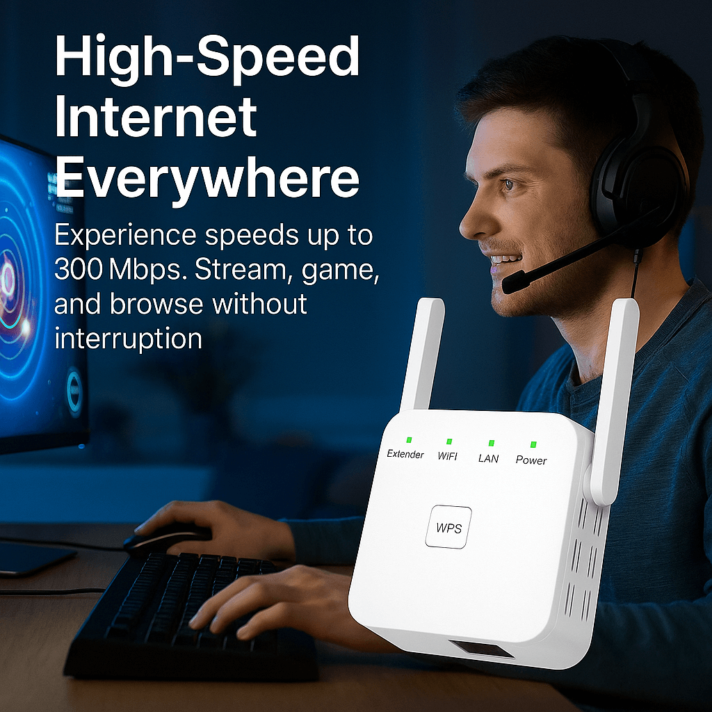 SpeedWave WiFi Amplificador – Internet Súper Rápido en Cada Habitación