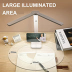 Lámpara de escritorio LED regulable plegable, doble cara, USB/batería