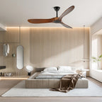 Ventilador de Techo Moderno Leno de Madera de Nogal con Control Remoto
