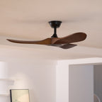 Ventilador de Techo Moderno Leno de Madera de Nogal con Control Remoto