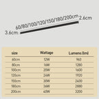 Luz Colgante/Empotrada LED Lineal - Ajustable de Tres Colores