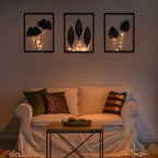 Decoración de Pared LED con Diseño de Hoja Botánica y Luz Cálida