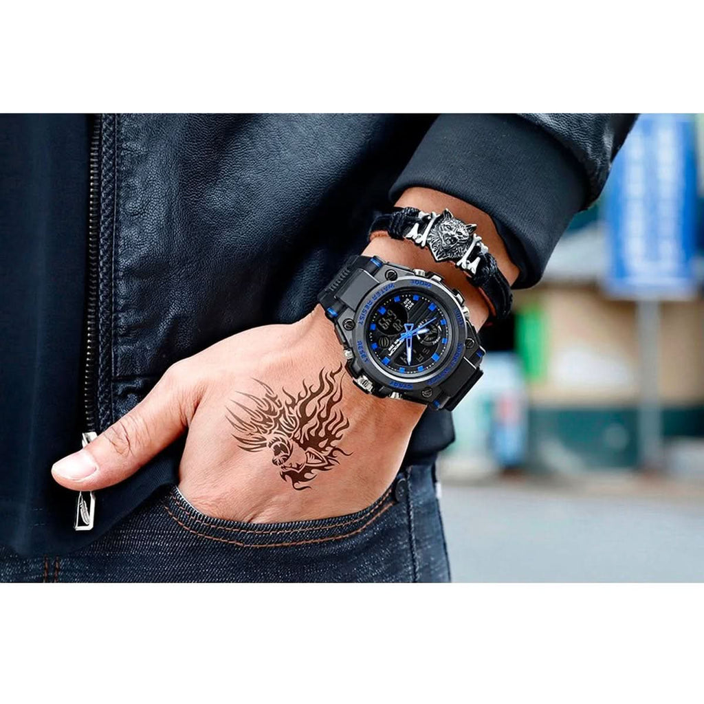 Reloj Militar Masculino con Pantalla Analógica Digital y Características