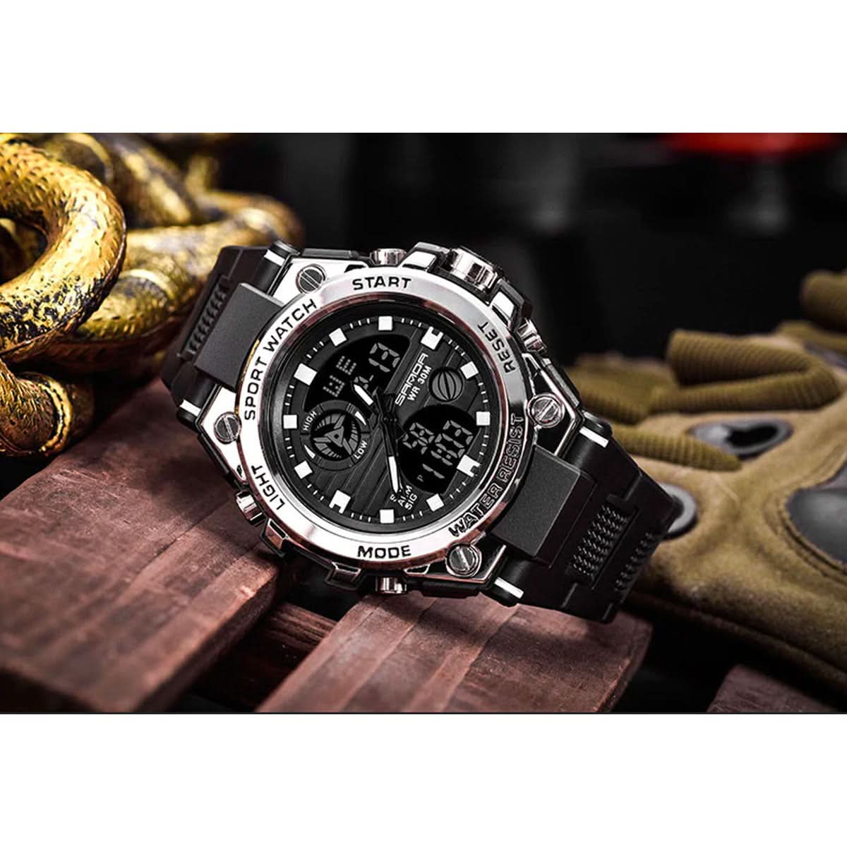 Reloj Militar Masculino con Pantalla Analógica Digital y Características