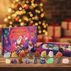 CRYSTALGEMS – Calendario de Adviento de Piedras Preciosas Mágicas con 24 Cristales Naturales