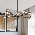 Candelabro de Burbuja de Cristal de 15 Luces de Estilo Mid-Century
