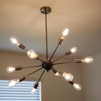Luz Sputnik de 12 Luces de Estilo Moderno de Mediados de Siglo