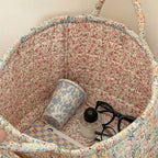Cesta de Almacenamiento Acolchada Floral Variada