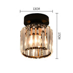 Luz de Techo de Cristal Moderno de Montaje Empotrado Negra para Pasillo