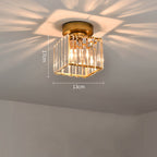 Luz de Techo de Cristal Moderno de Montaje Empotrado Negra para Pasillo