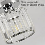 Luz de Techo de Cristal Moderno de Montaje Empotrado Negra para Pasillo