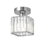 Luz de Techo de Cristal Moderno de Montaje Empotrado Negra para Pasillo