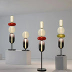 Lámpara de Pie LED Regulable Moderna - Tira Reemplazable - Negro/Brass