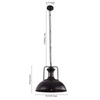 Luz Colgante Moderna Industrial de Domo Único