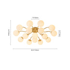 Moderno Semi Flush Mount de Globo de Vidrio Sputnik de Medio Siglo