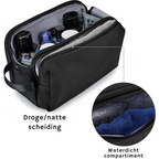 Neceser de Viaje para Hombres con Doble Cierre y Material Resistente al Agua - Negro