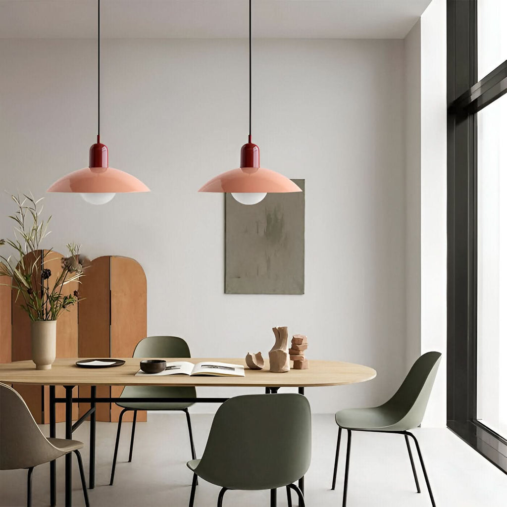 Lámpara Colgante Macaron Bauhaus Moderna – Pantalla de Hierro