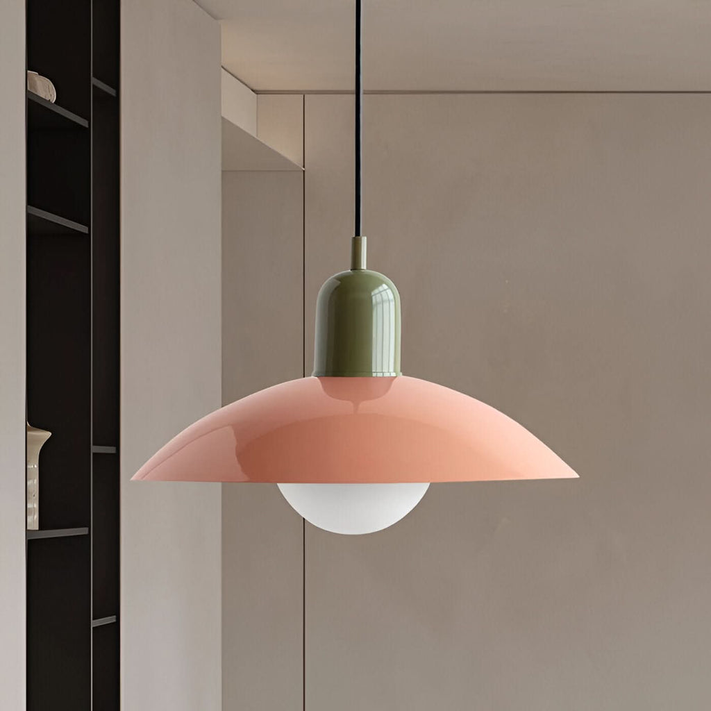 Lámpara Colgante Macaron Bauhaus Moderna – Pantalla de Hierro
