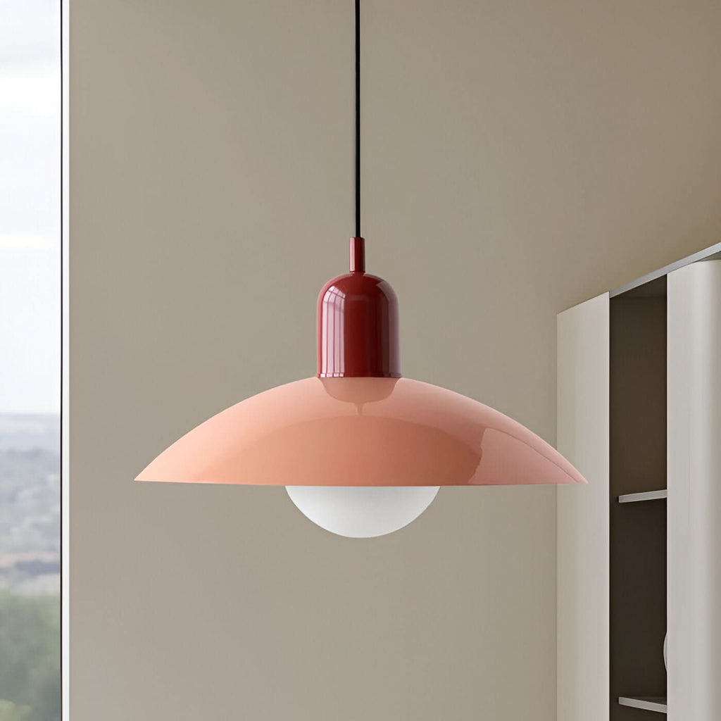 Lámpara Colgante Macaron Bauhaus Moderna – Pantalla de Hierro