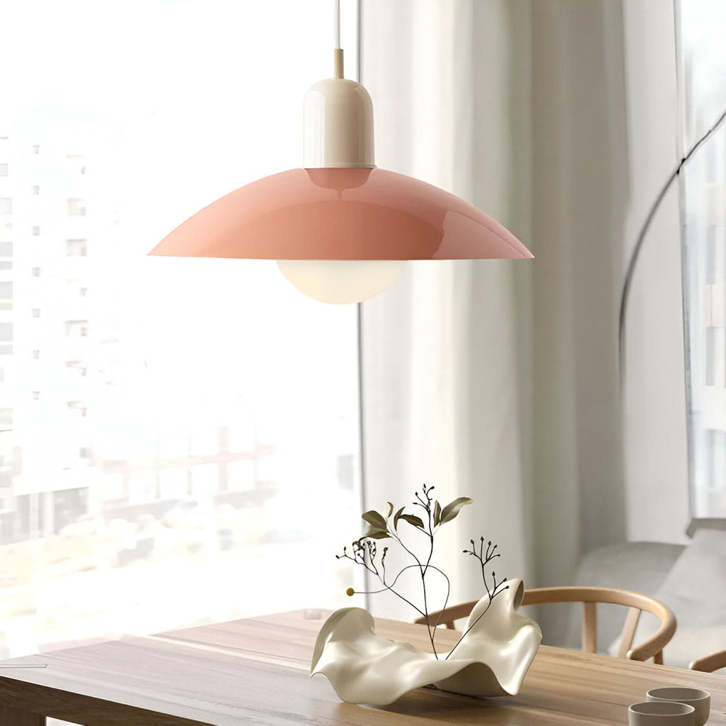 Lámpara Colgante Macaron Bauhaus Moderna – Pantalla de Hierro