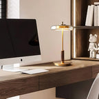 Lumisol | Lámpara de mesa de vidrio y madera
