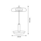 Lumisol | Lámpara de mesa de vidrio y madera