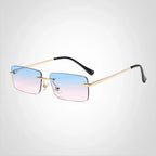 ClearView – Gafas de sol ligeras con montura rectangular sin borde y protección UV