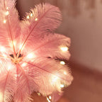 FeatherGlow - Lámpara de noche de avestruz elegante para un ambiente hogareño
