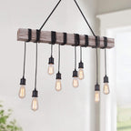 Apliques de Luz Rústicos de Madera para Granja