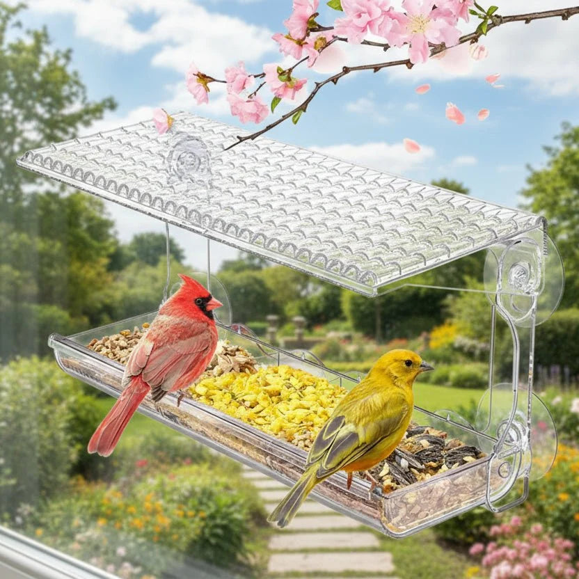 SKYVIEWFEED – Estación de alimentación para aves silvestres con ventana transparente