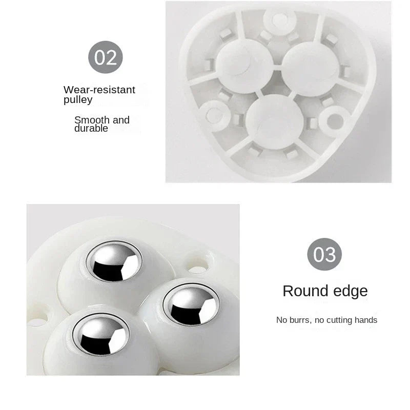 Ruedas Rodantes Autoadhesivas para Mover Muebles con Rotación Completa