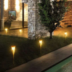 Antorchas solares para jardín | Efecto de llama parpadeante | Set de 5
