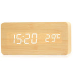 Reloj Digital de Escritorio de Madera