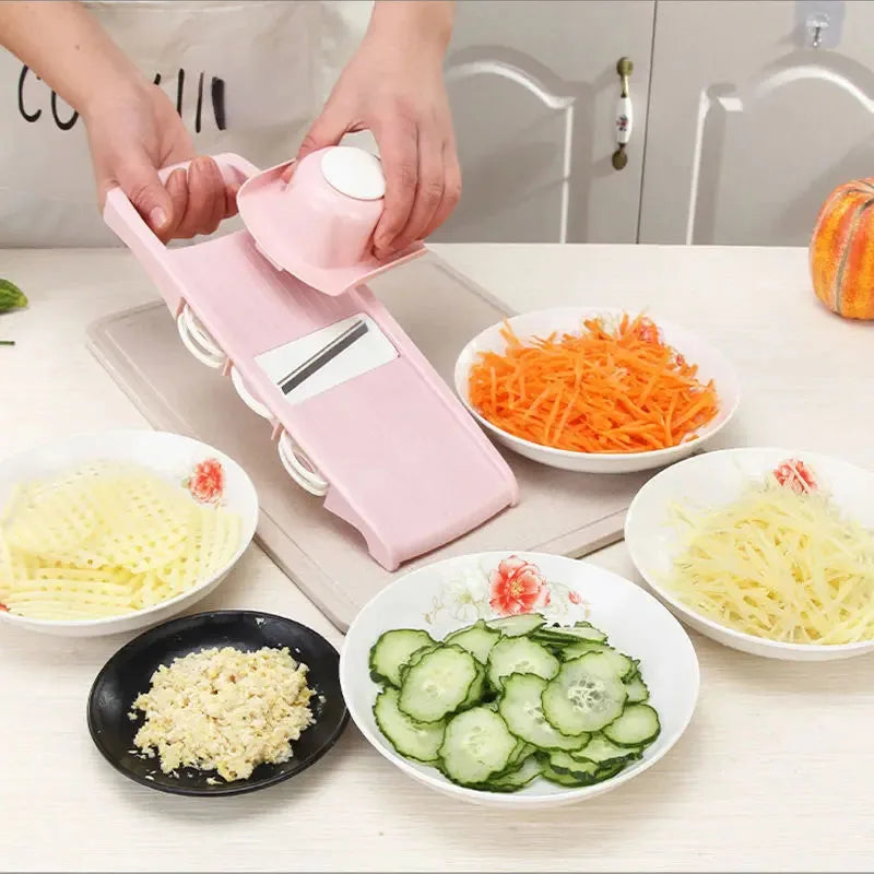 SlicePro – Mandolina multifuncional para verduras y frutas con mango