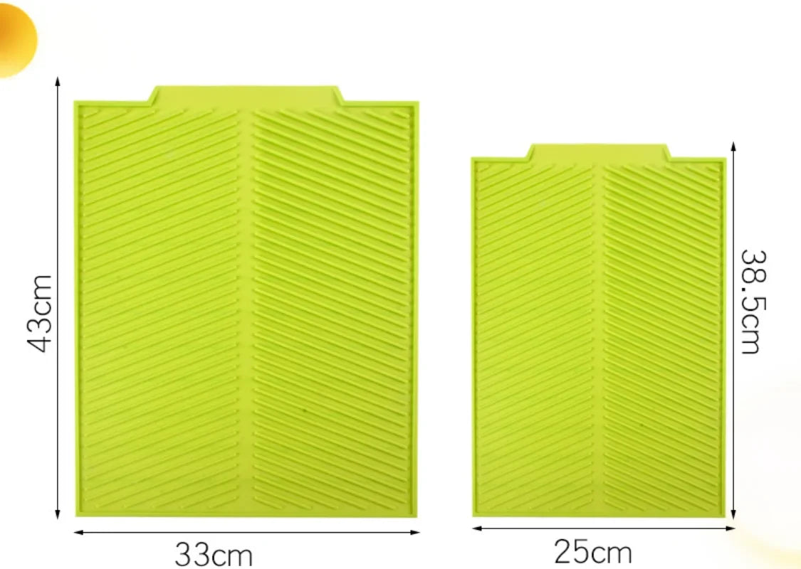 Silidro Tapete de Silicona para Escurrir en la Cocina | Antideslizante y Resistente al Calor | Tapete Seco para Platos, Ollas y Vasos | Flexible y Fácil de Limpiar