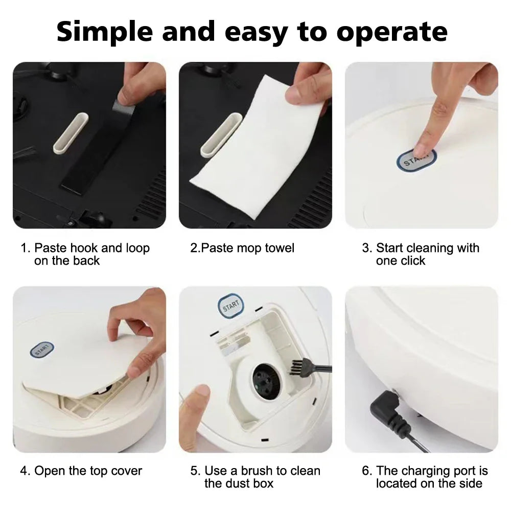 Cleanyo ProMotion Robot aspirador inteligente 3 en 1 | Potencia de 4000Pa | Barrer, aspirar y fregar | Para alfombras, baldosas y pelos de mascotas