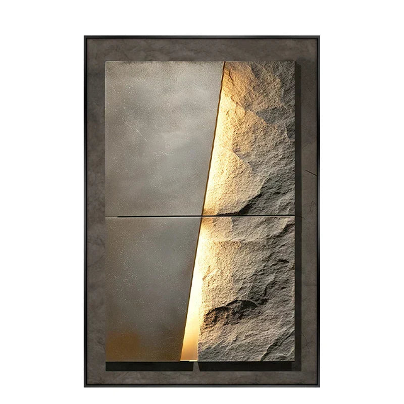 Nueva Lámpara de Pared de Porcelana LED con Textura de Roca