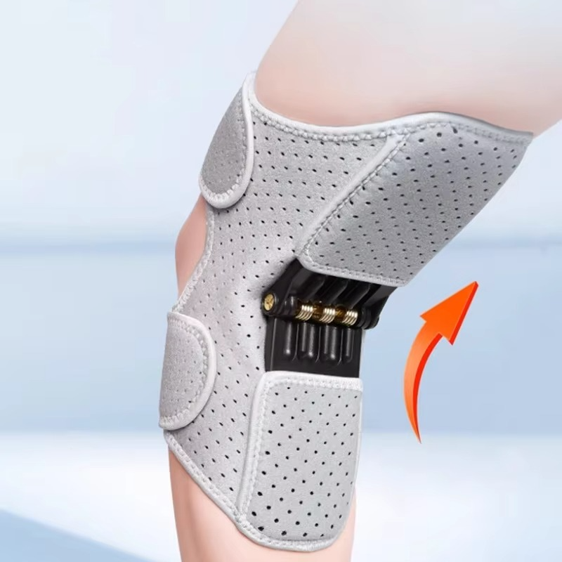 Soporte de Rodilla Ajustable con Resortes de Rebote para Alivio y Estabilidad Articular