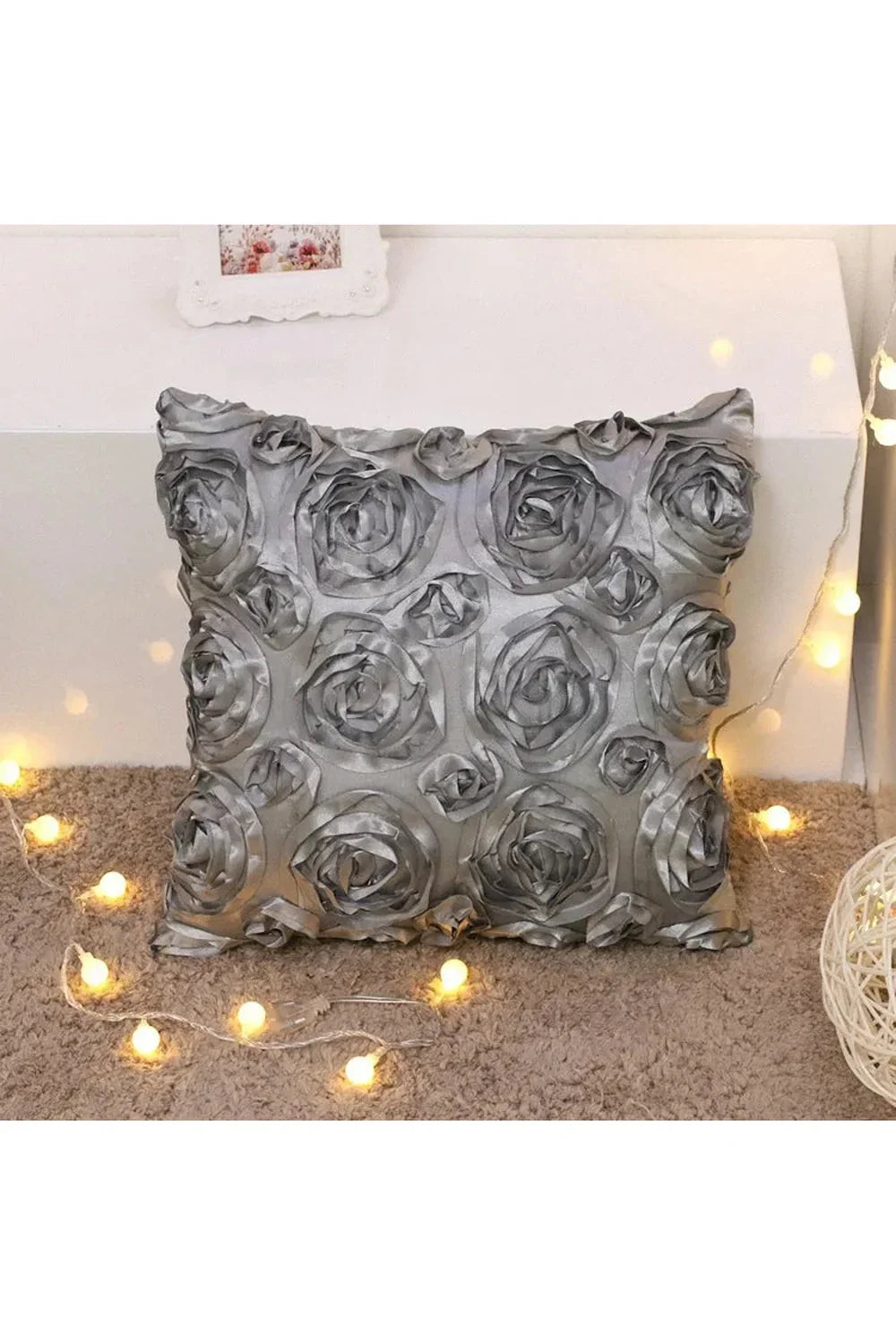 Funda de almohada 3D de rosa