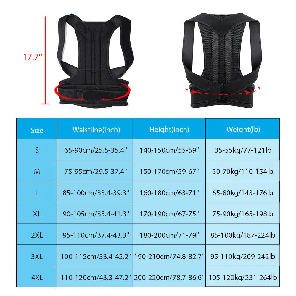 Cinturón Corrector de Postura con Soporte Lumbar