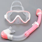 AquaJuni Máscara de Buceo Infantil con Snorkel | Antivaho y a Prueba de Fugas | Vidrio Templado y Silicona | Para Niños y Niñas de 7 a 15 Años